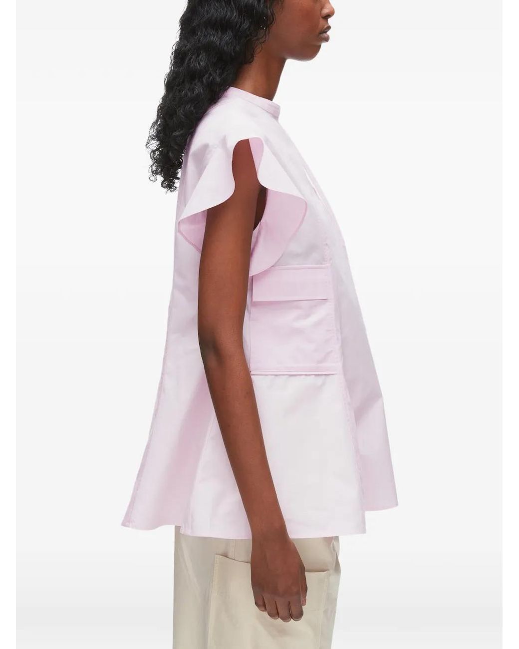3.1 Phillip Lim Pink Ruffled-Sleeves Blouse