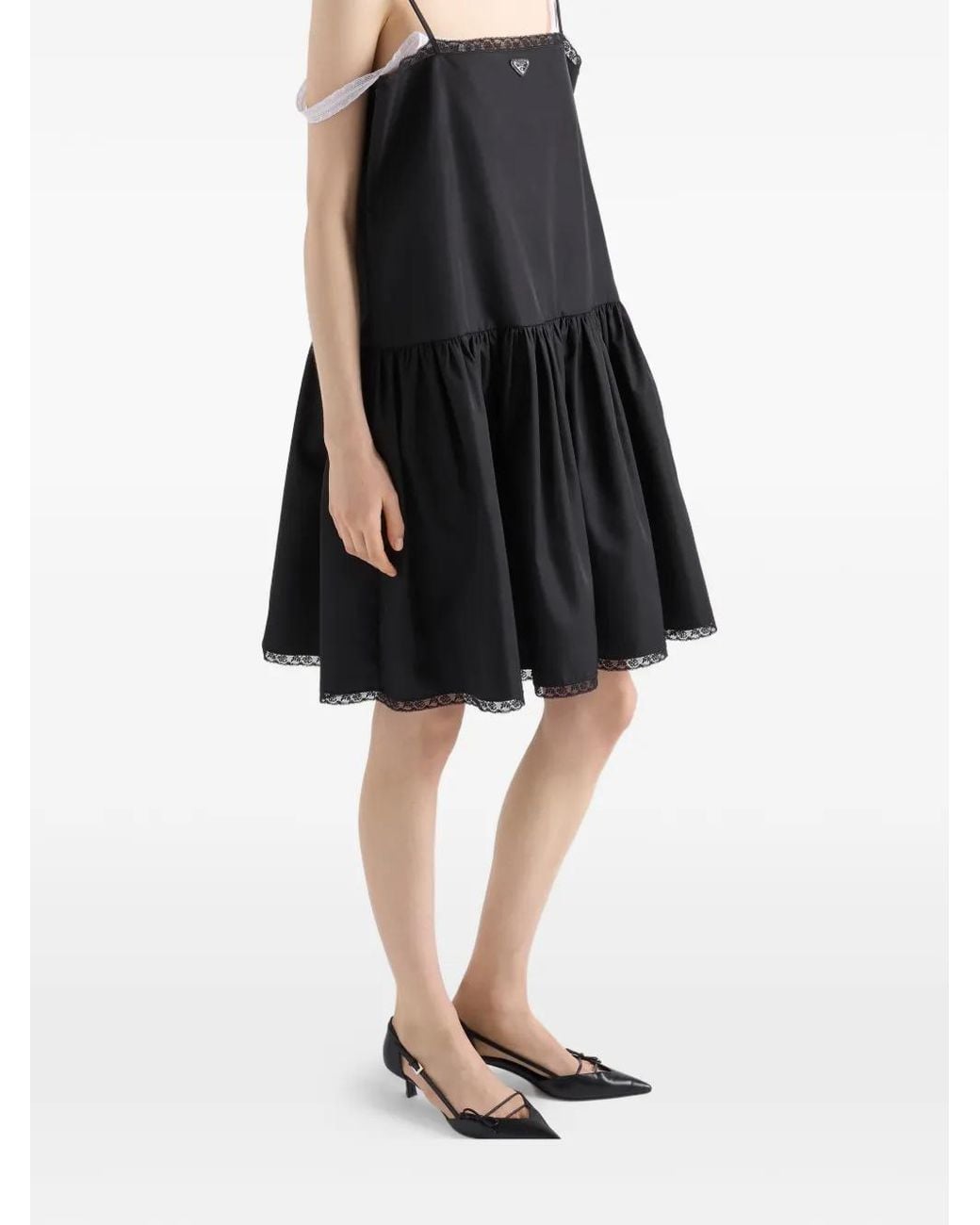 Prada Black Re-Nylon Mini-Dress