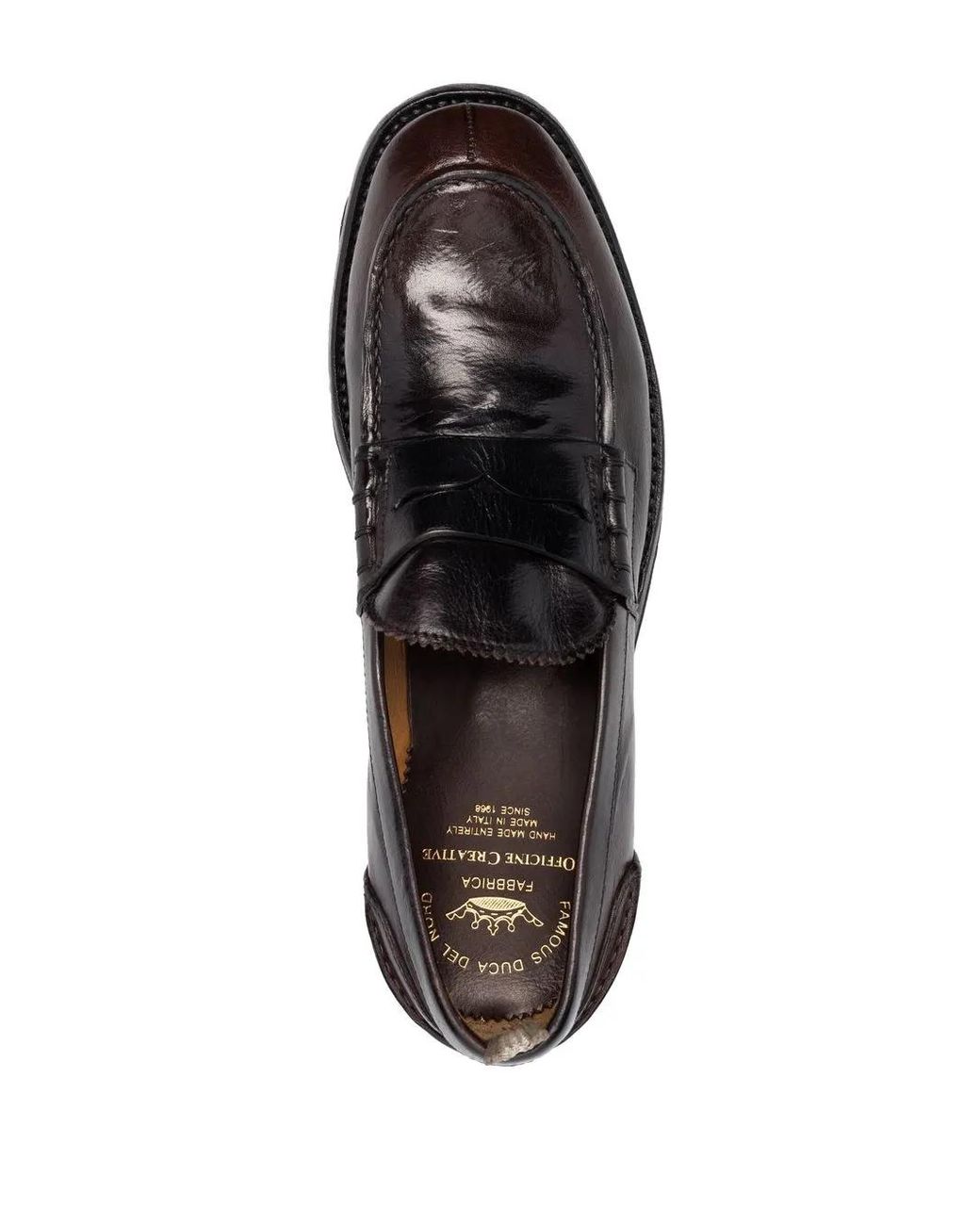 Officine Creative Black 25Mm Slip-On Leather Loafers for men