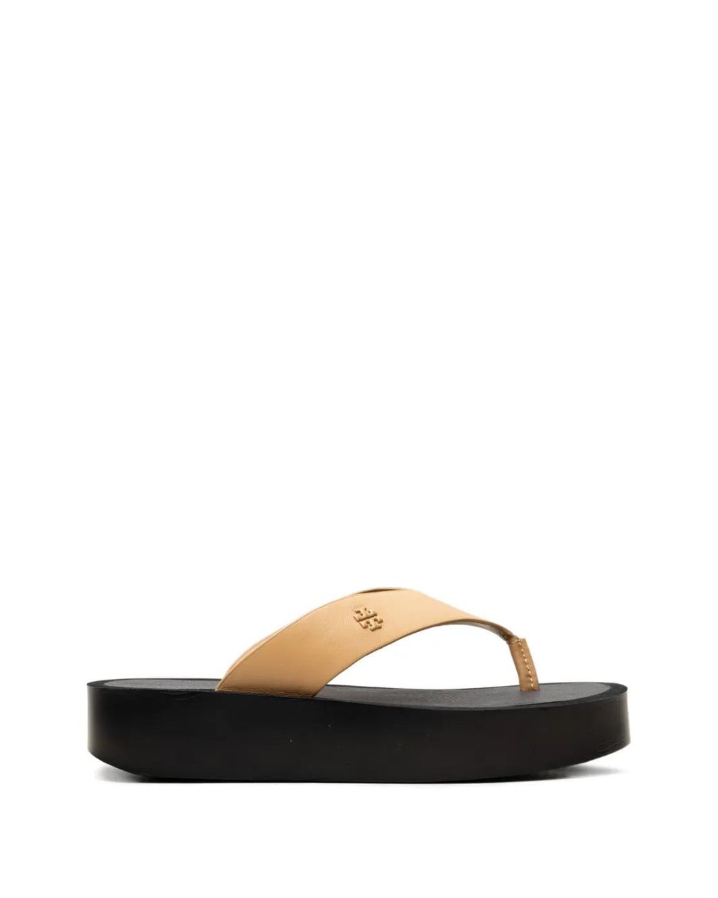Tory Burch White Leather Platform Sandals