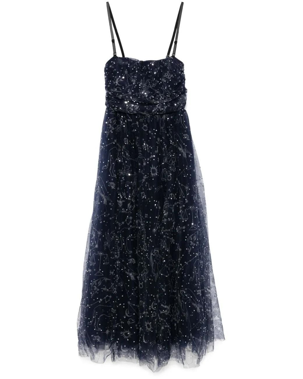Staud Blue Bettina Midi Dress