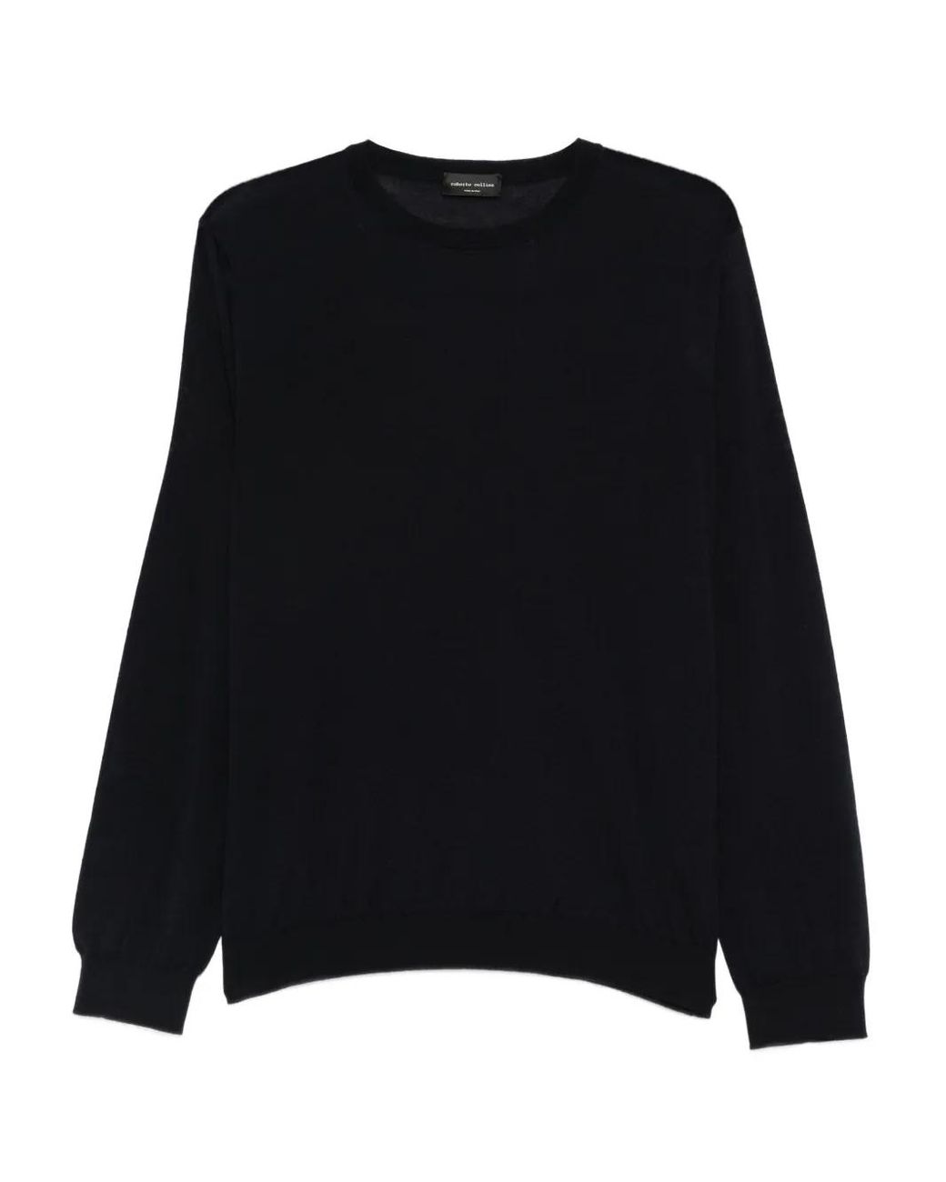 Roberto Collina Black Merino Wool Jumper for men