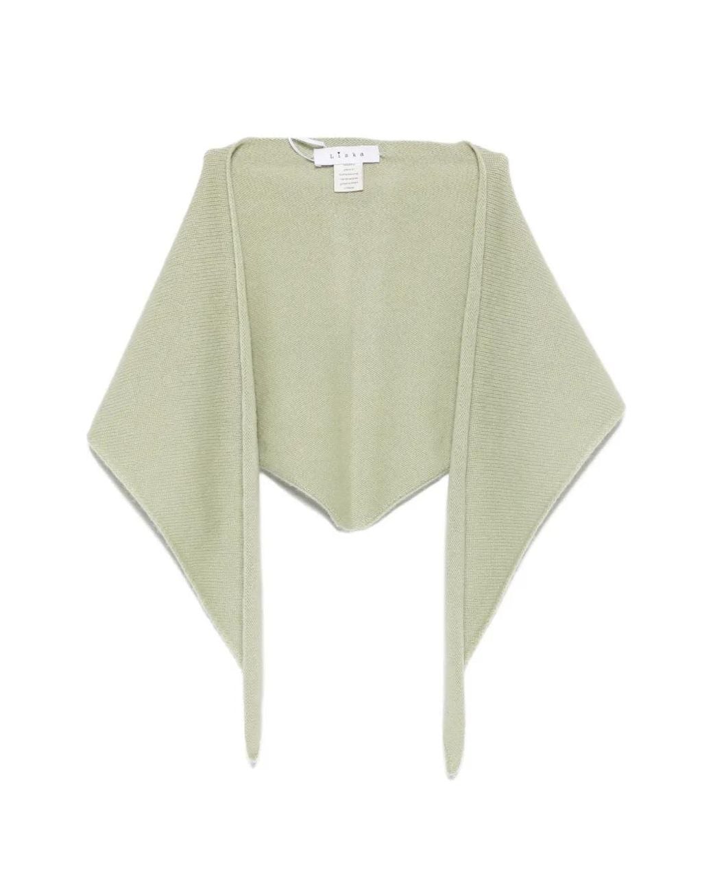 Liska Green Triangular Scarf