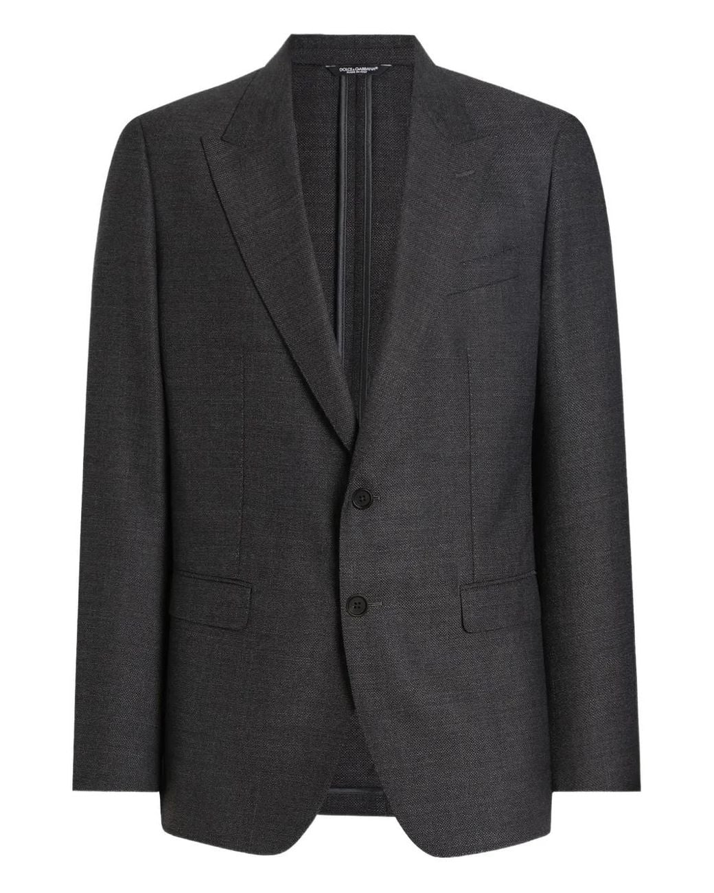 Dolce & Gabbana Black Single-Breasted Blazer for men