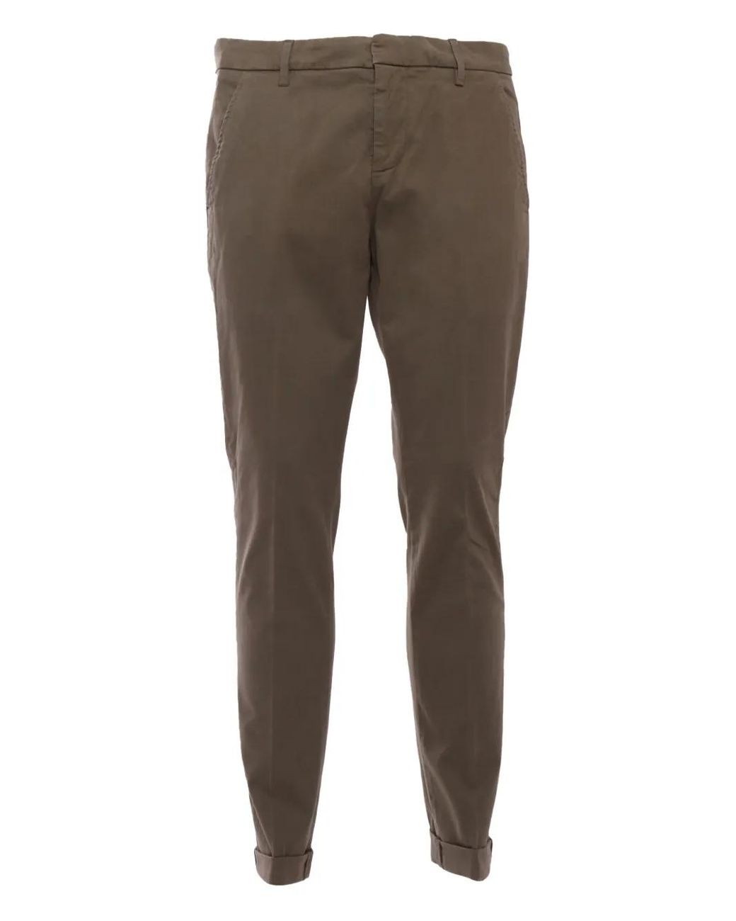 Dondup Gray Gaubert Cuffed Trousers for men