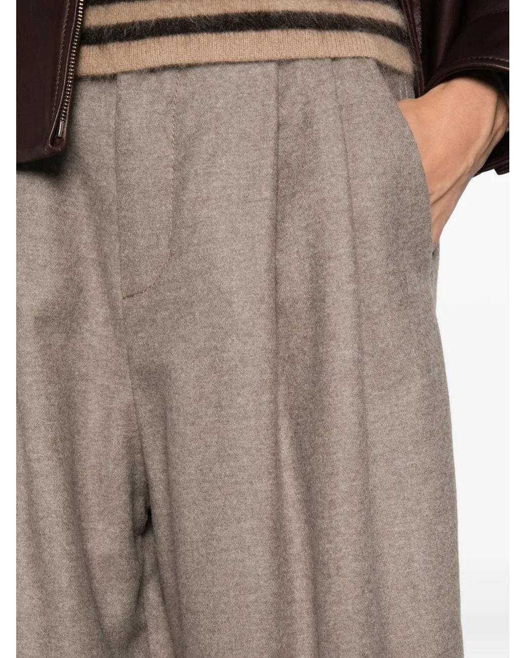 Susanne Bommer Gray Wide-Leg Trousers