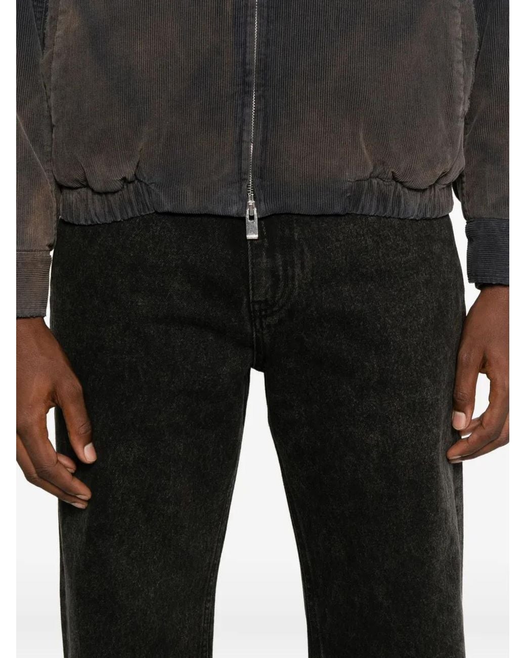 TONYWACK Black Straight-Leg Jeans for men