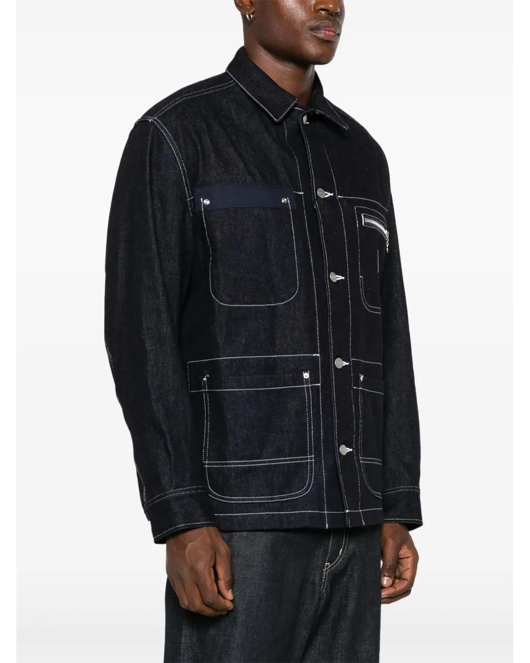 Junya Watanabe Blue Collaborative Denim Jacket for men