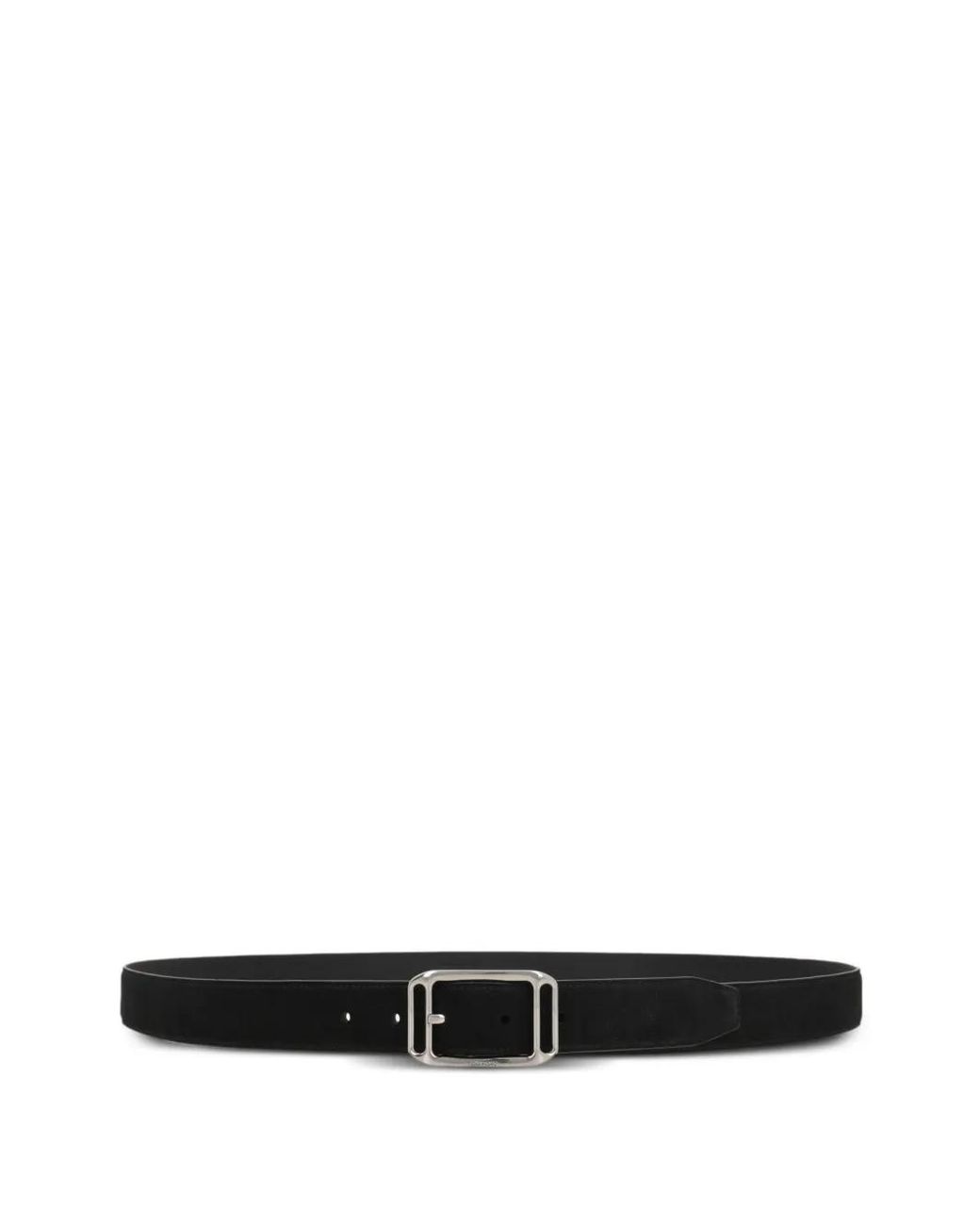 Tom Ford White Rectangular-Buckle Leather Belt for men