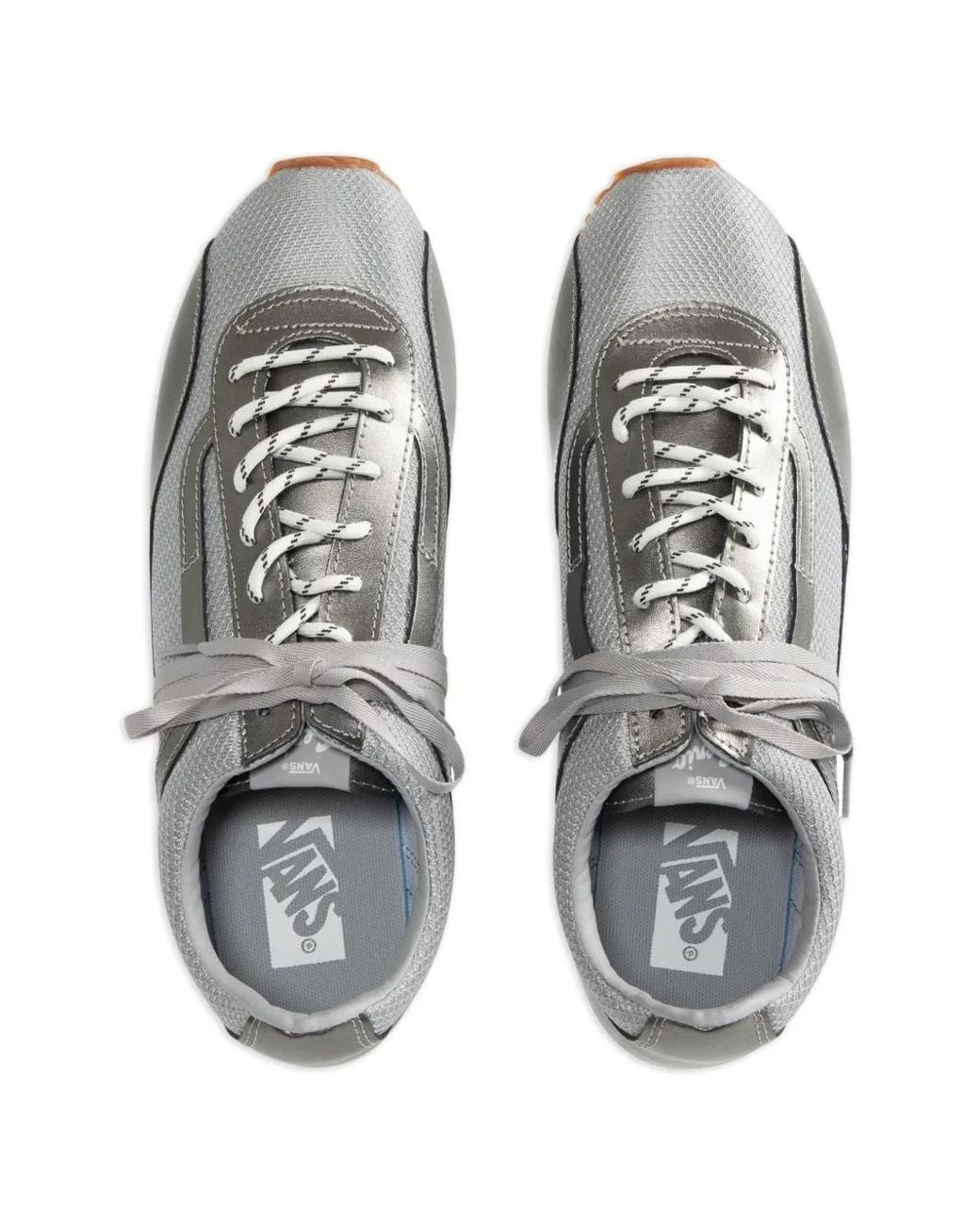 Vans White Lx Metallic-Effect Sneakers for men