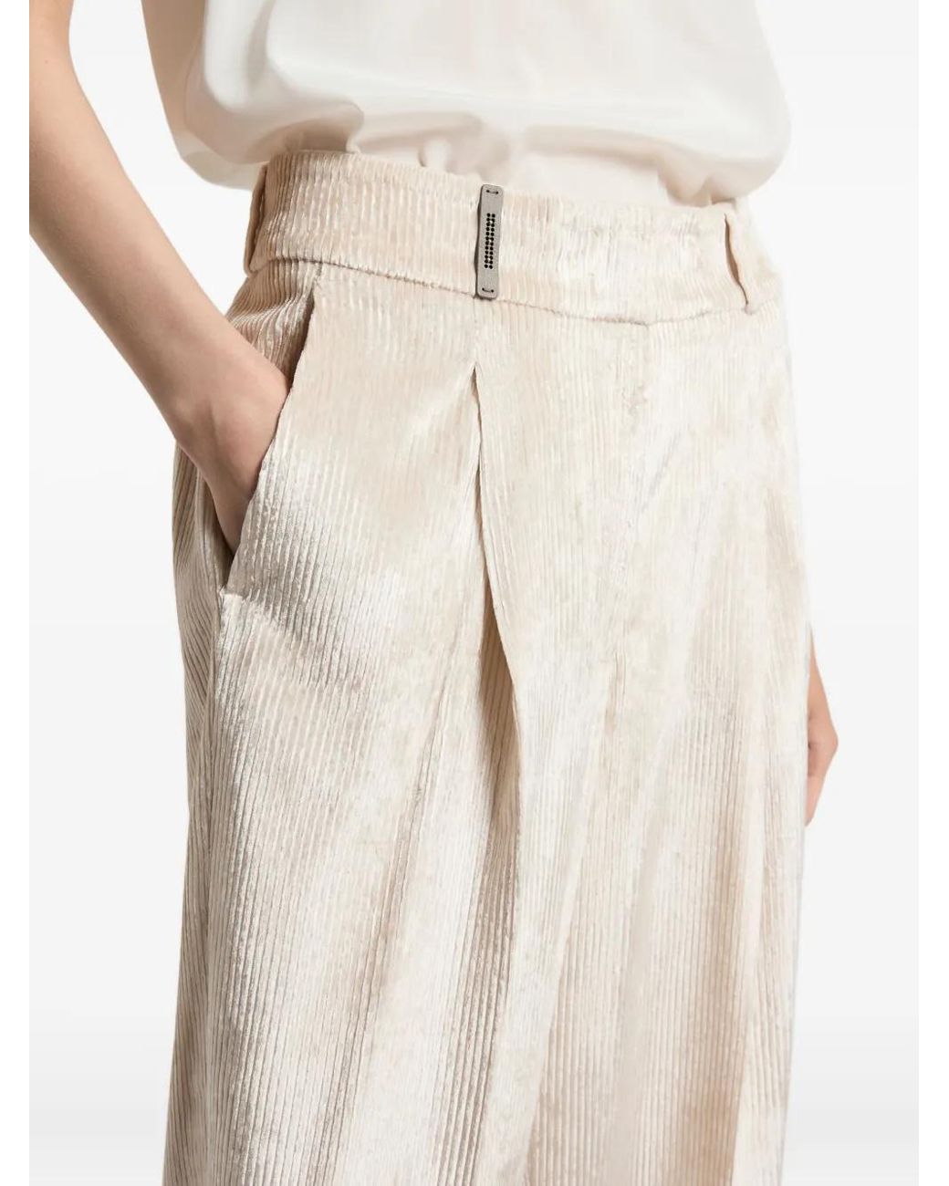 Peserico Natural Corduroy Trousers