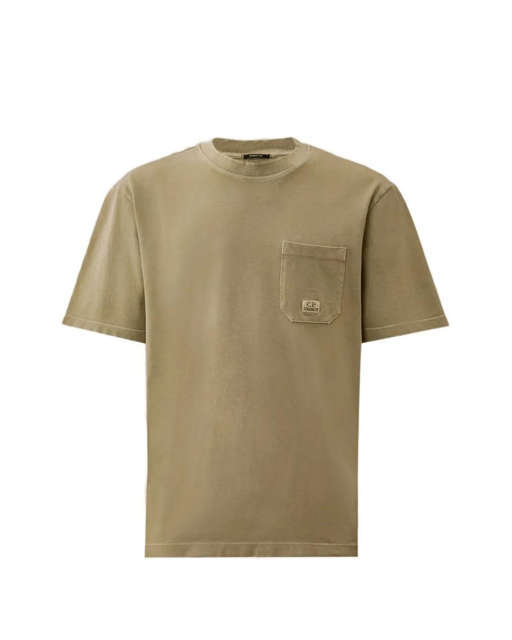 C P Company Green 24/1 Piquet Pigment Dyed Short-Sleeve T-Shirt for men