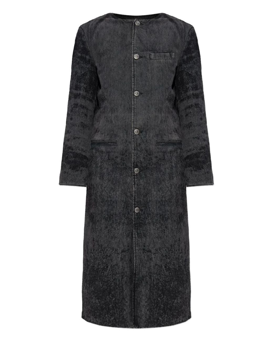 DIESEL Black De-Ancelot Denim Coat