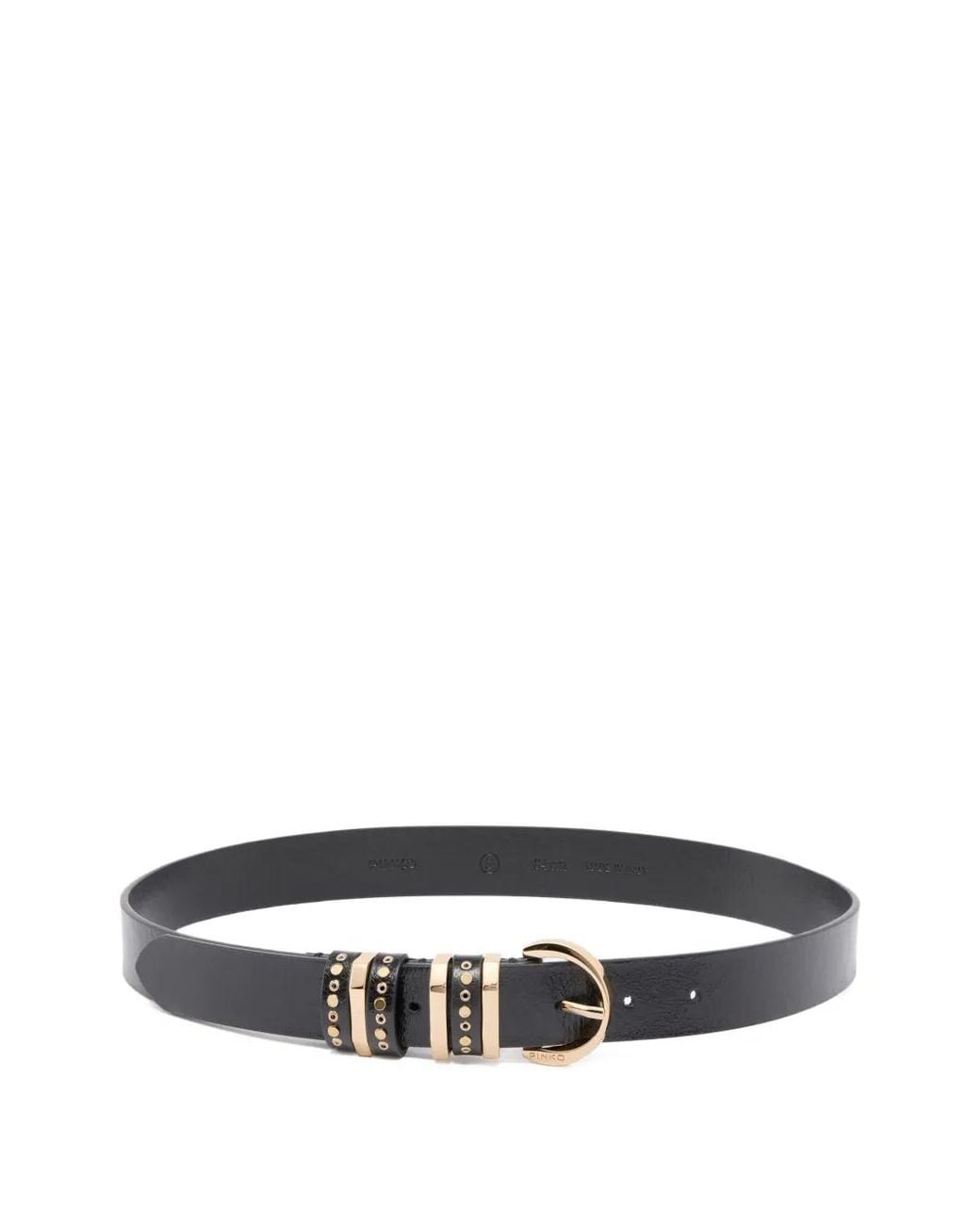Pinko White Ceinture En Cuir Cloutée À Boucle