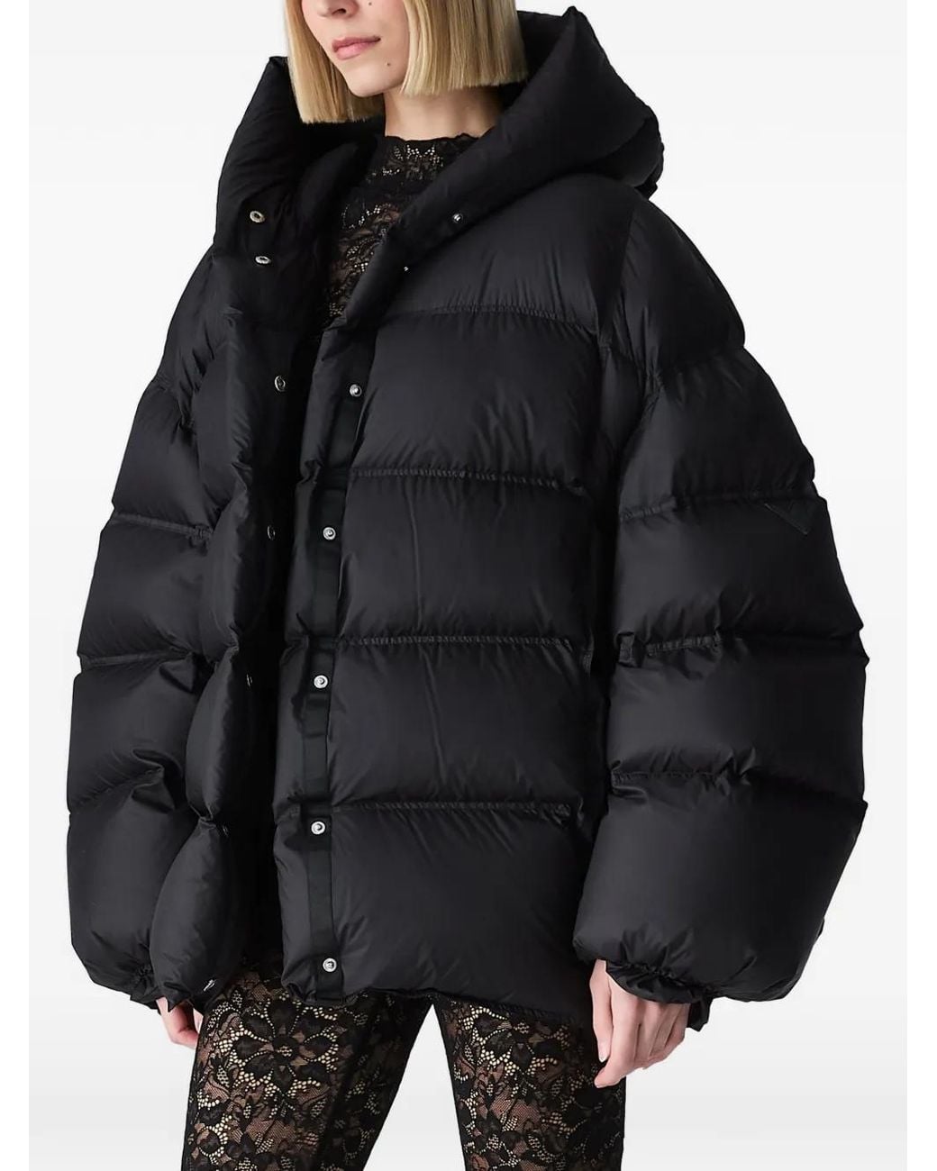 Vera Wang Black Lennox Quilted Puffer Jacket