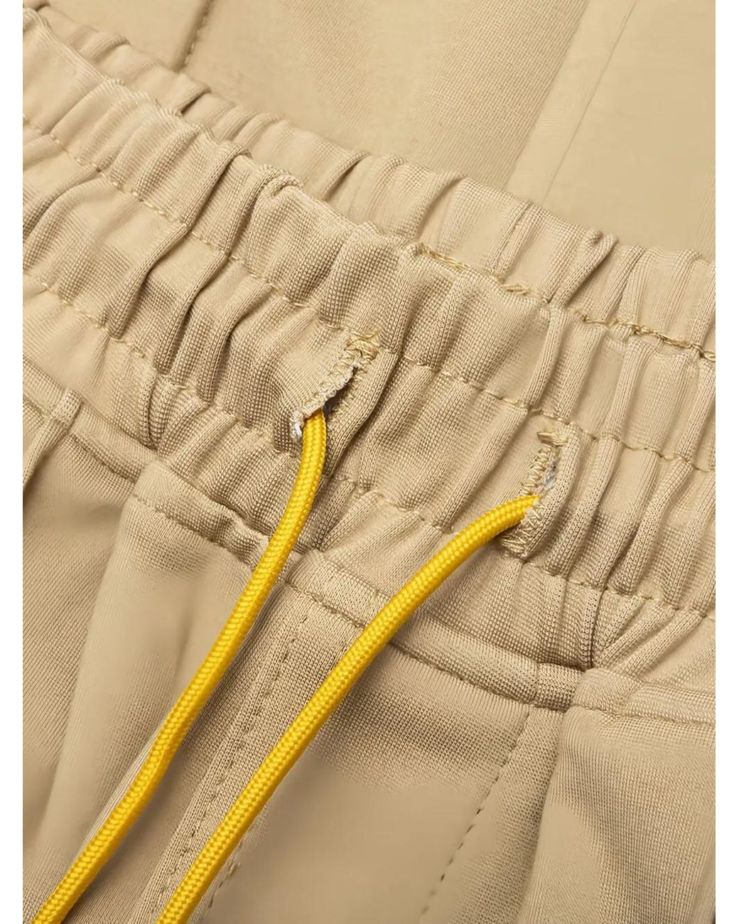 Rhude Natural Side-Stripe Elastic-Waist Track Pants for men