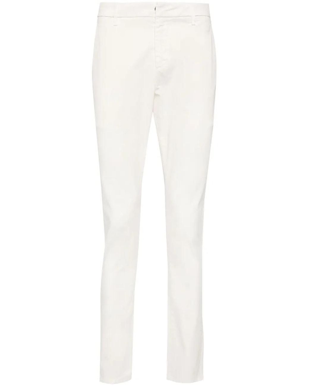 Dondup White Gaubert Slim-Fit Chinos for men