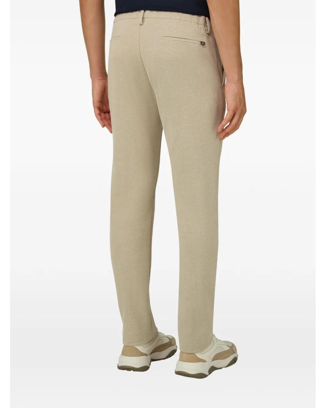 Boggi Natural Belt-Loop Trousers for men