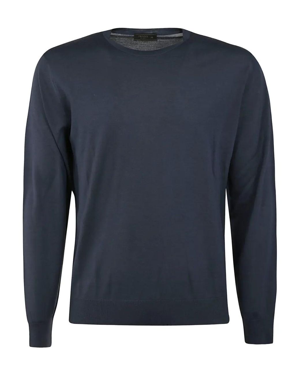 Prada Blue Wool T-Shirt for men