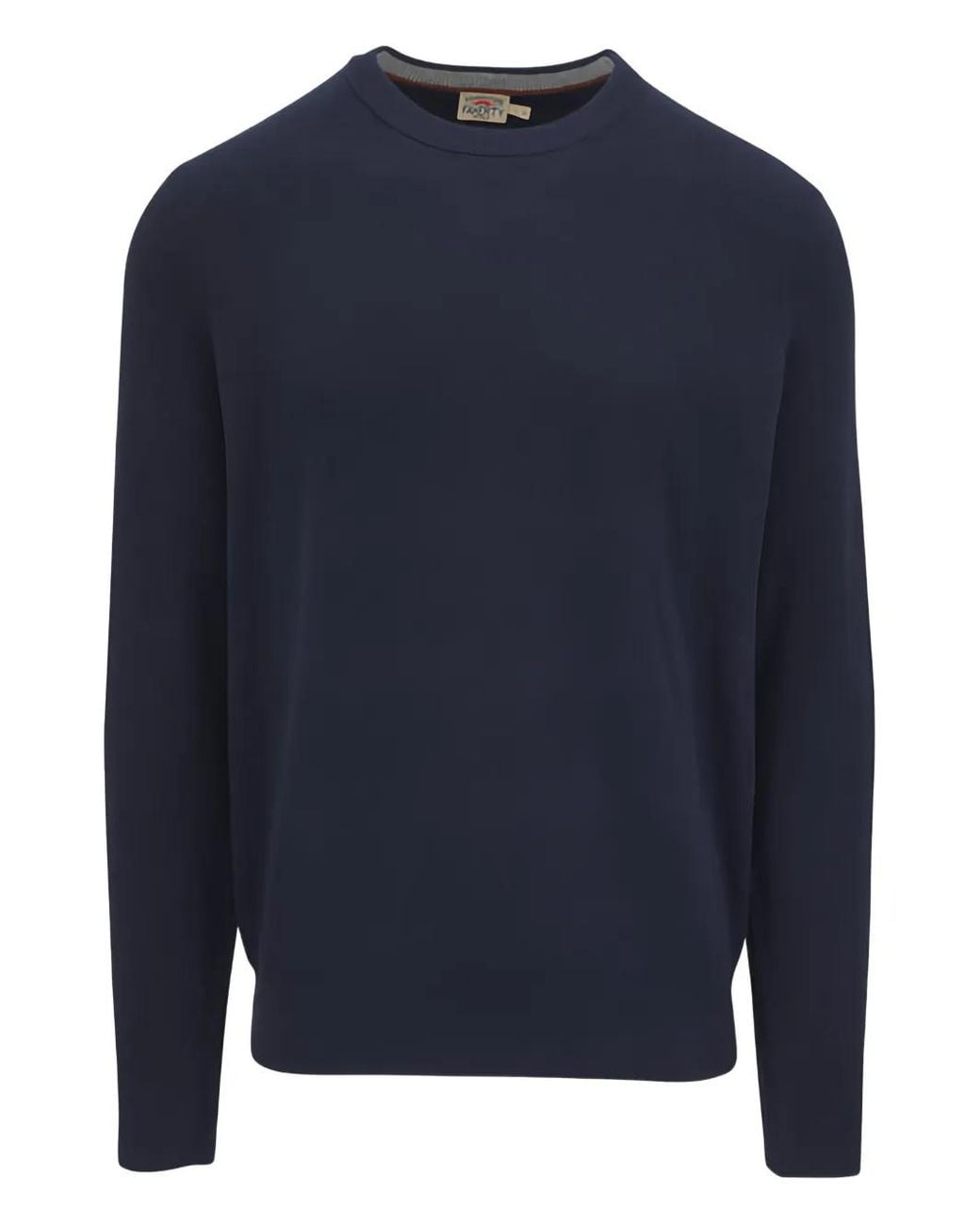 Faherty Brand Blue Jackson Crew-Neck Sweater for men