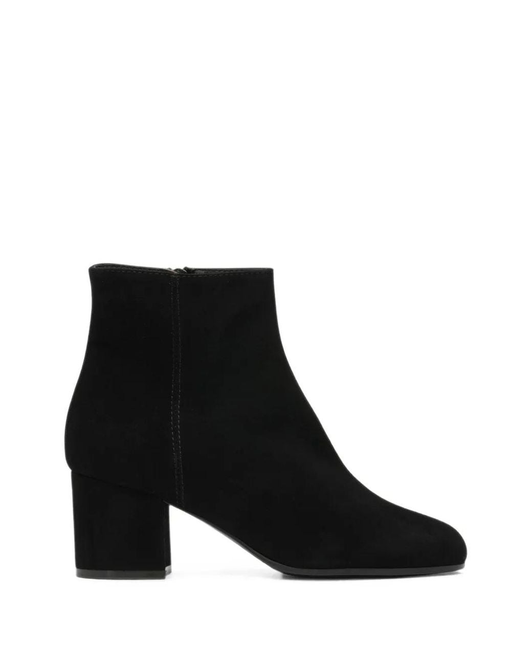 Via Roma 15 Black Suede-Finish Ankle Boots