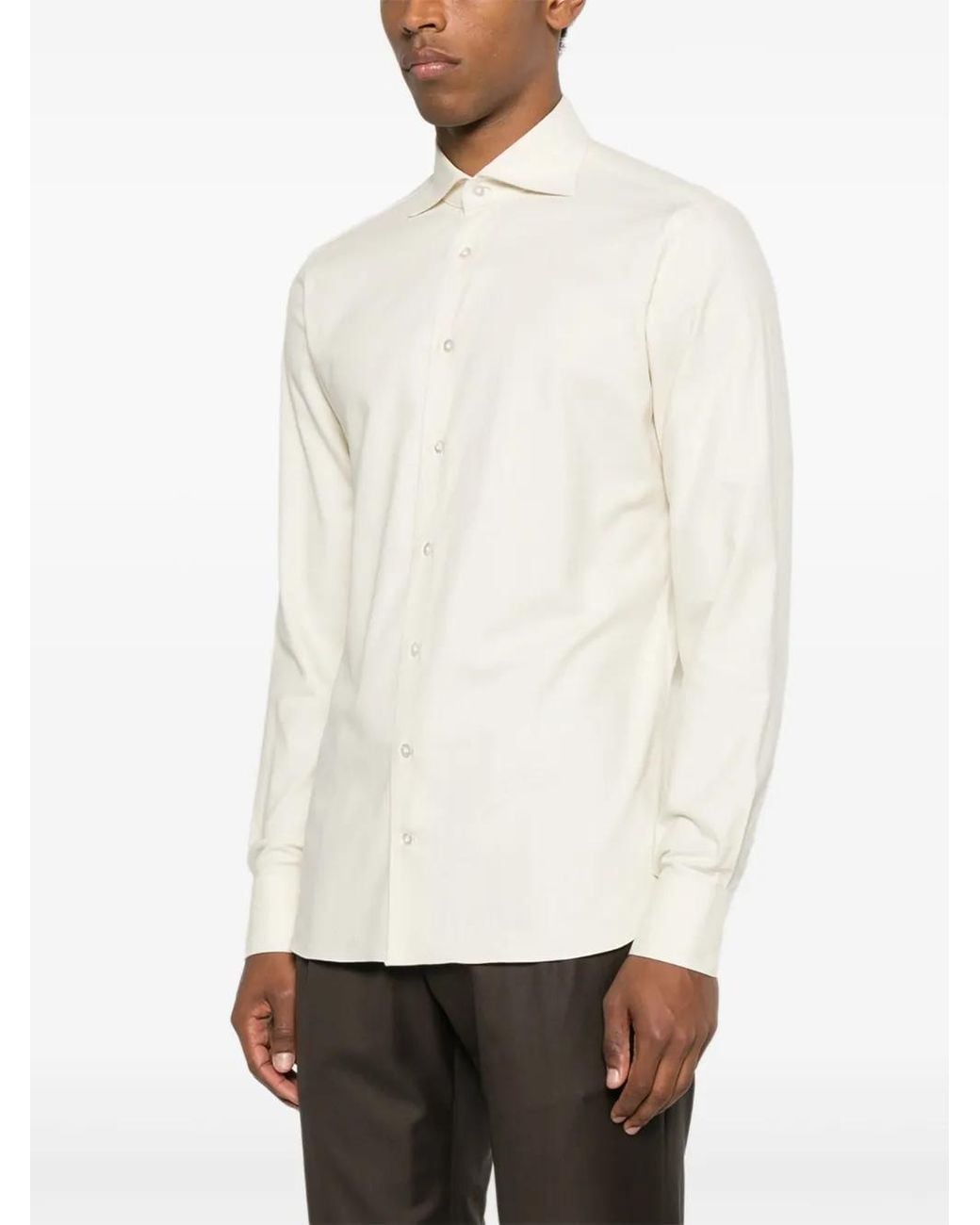 Borriello White Buttoned Shirt for men