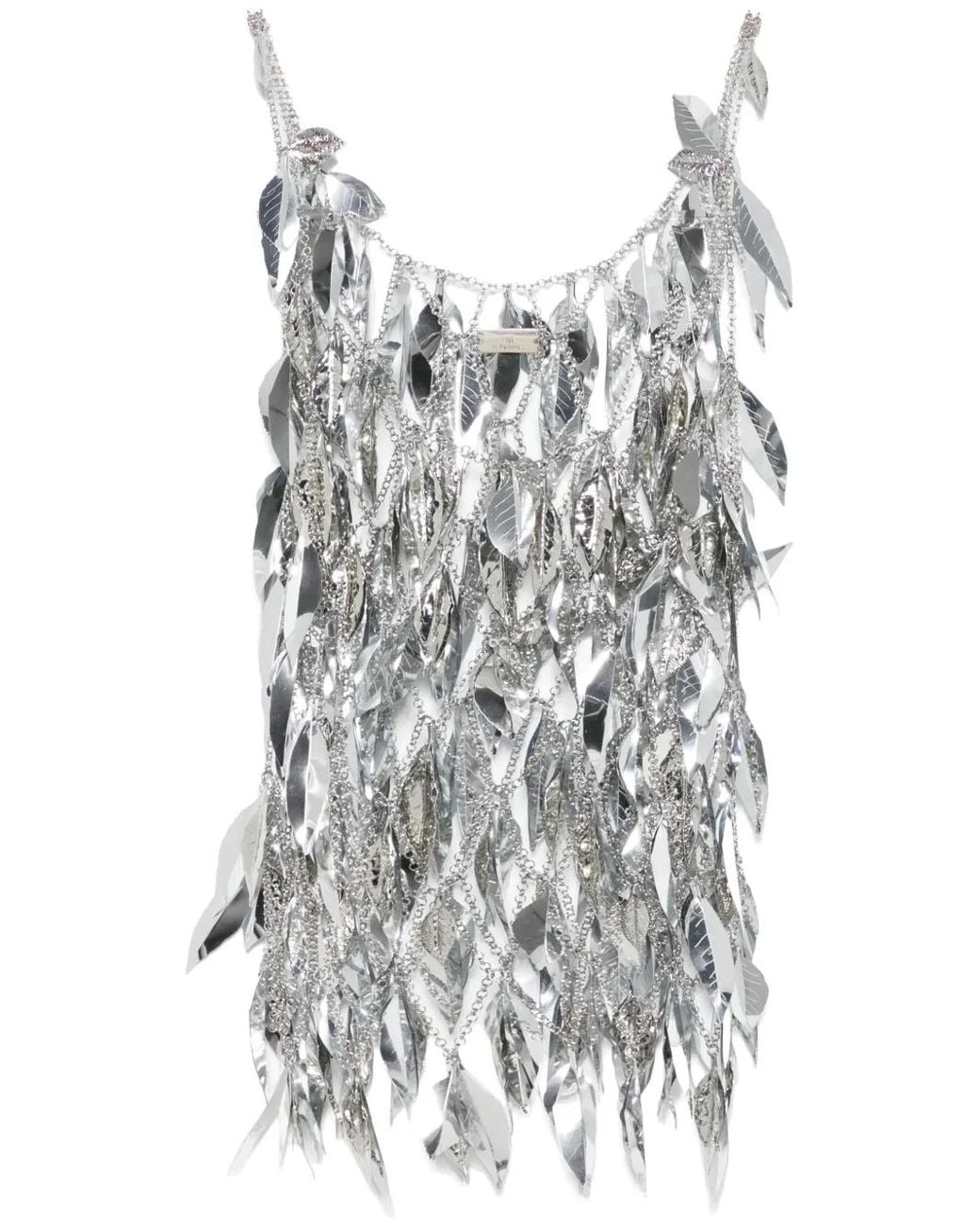Rabanne White Chainmail Scoop-Neck Top