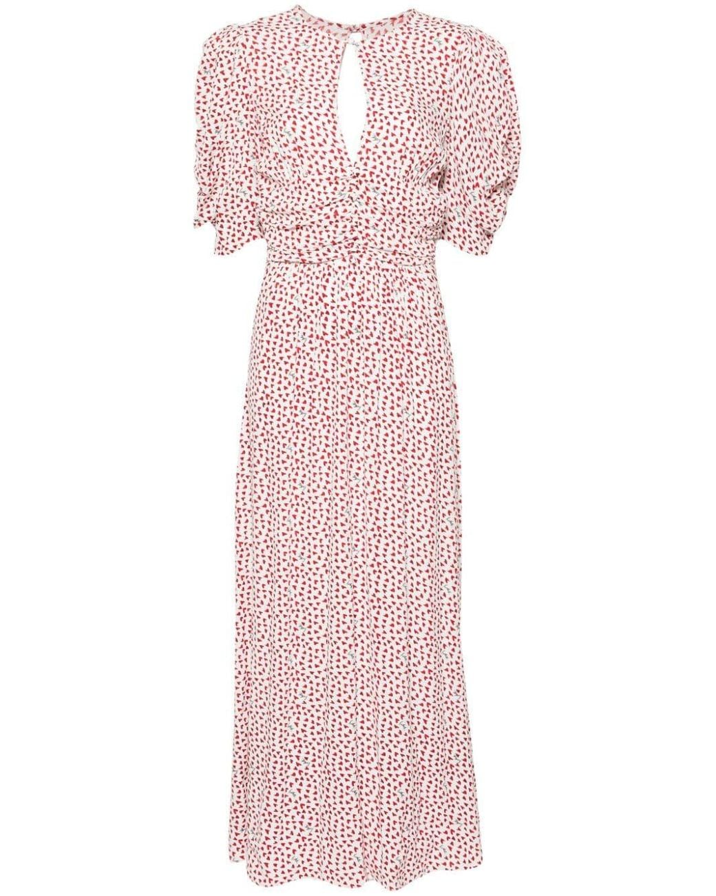 ROTATE BIRGER CHRISTENSEN Heart-Print Maxi Dress in Pink | Lyst ROTATE BIRGER CHRISTENSEN Heart-Print Maxi Dress in Pink | Lyst