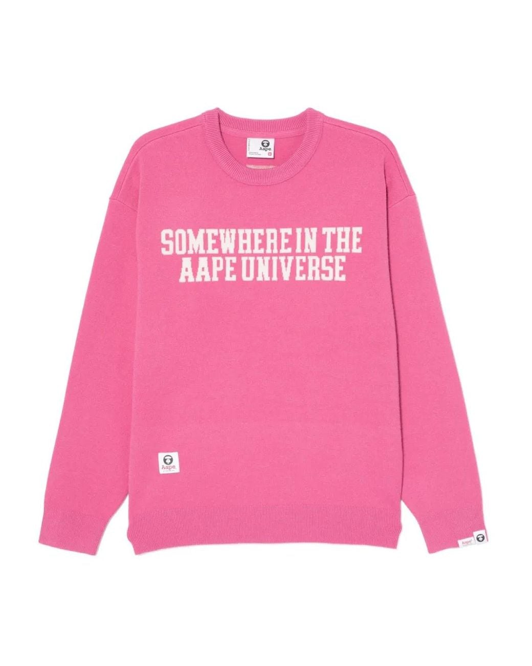 Aape By A Bathing Ape Pink Logo-Printed Sweatshirt for men