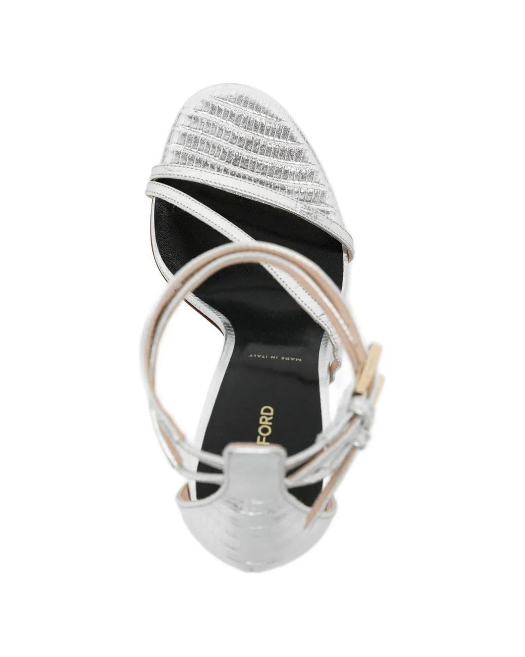 Tom Ford White 100Mm Buckle Strap Sandals