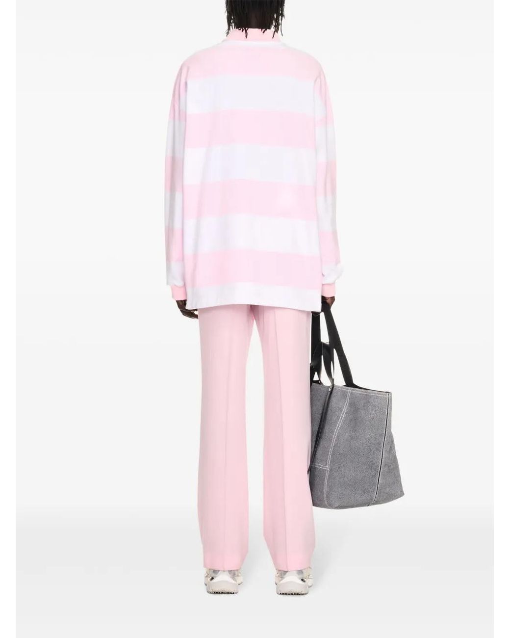Off-White c/o Virgil Abloh Pink Long-Sleeve Polo Shirt for men