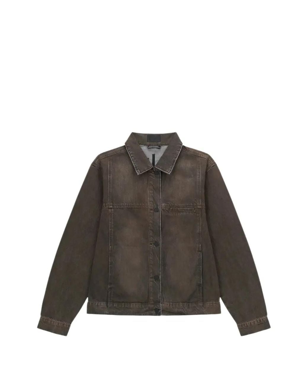 RTA Brown Valentiano Logo-Embroidered Denim Jacket for men