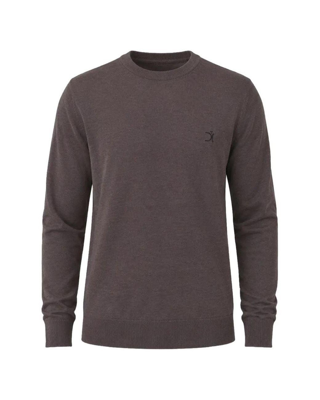 Uominitaliani Gray Embroidered Sweater for men