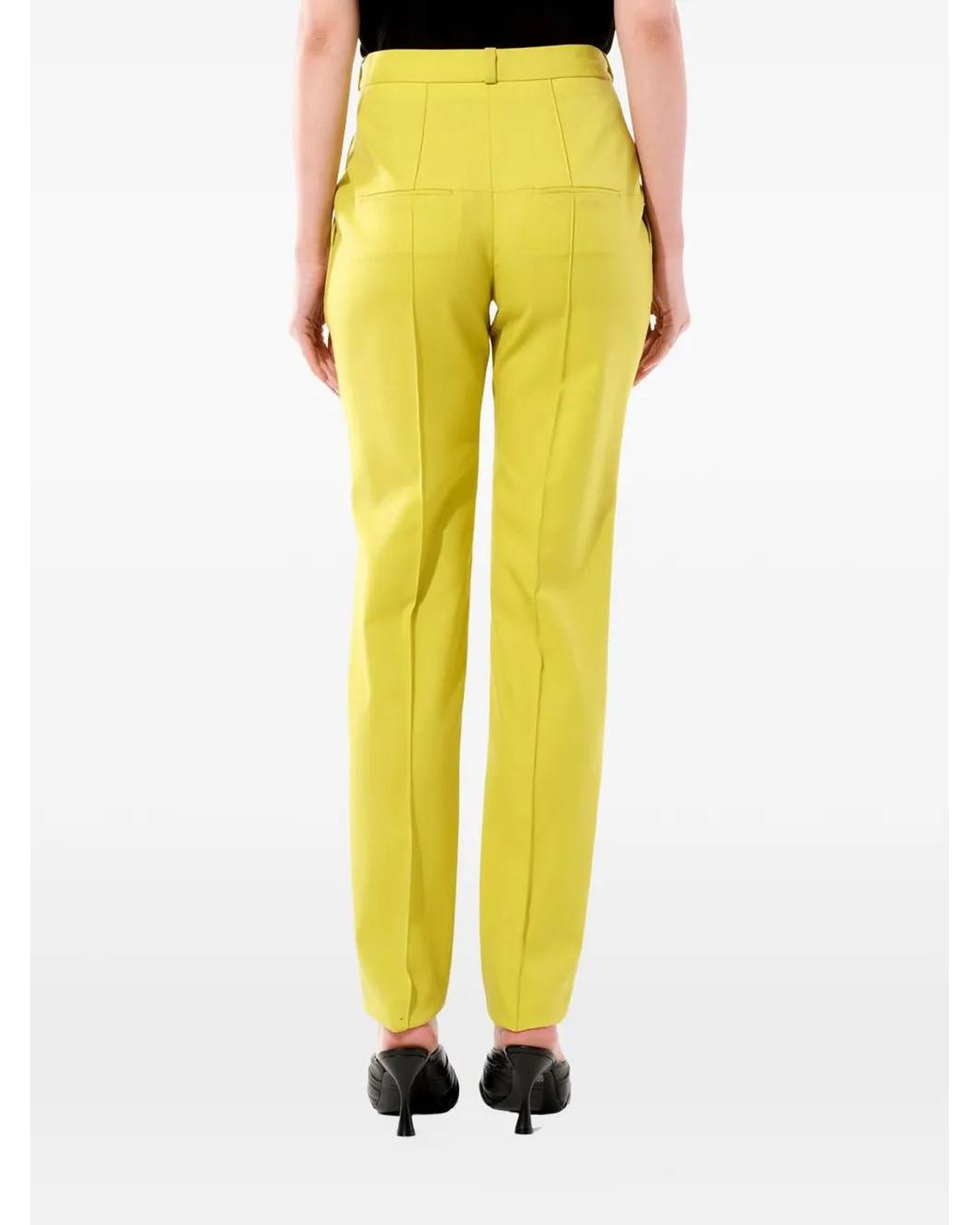 Balenciaga Yellow Seam-Detail Tailored Trousers