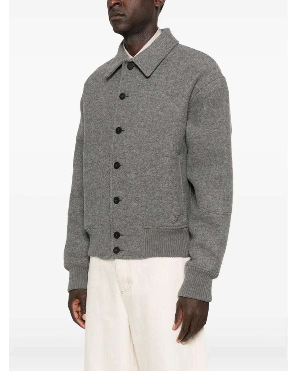 Jacquemus Gray Wool Jacket 'Feltro' for men