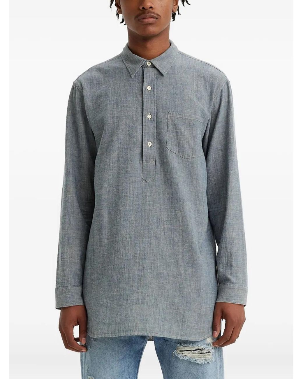 Levi's Gray Patch-Pocket Shirt for men