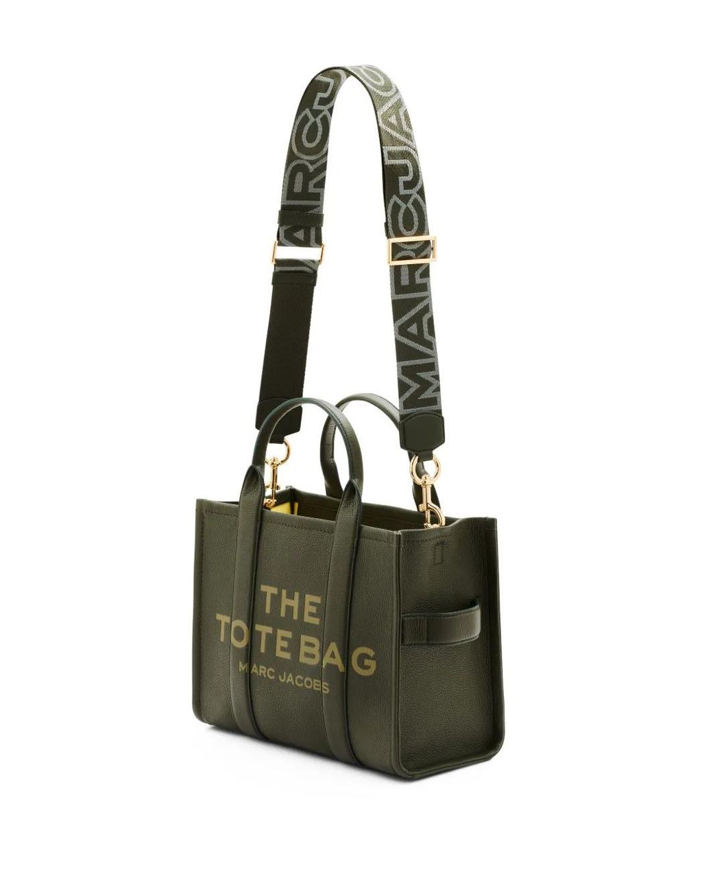 Marc Jacobs White The Outline Logo Webbing Strap