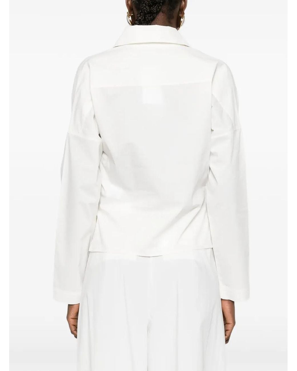 IRO White Chemise À Poches Et À Design Croisé