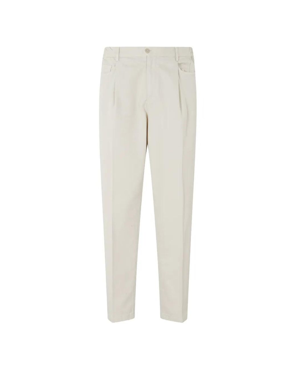 Briglia 1949 White Pleated Trousers for men