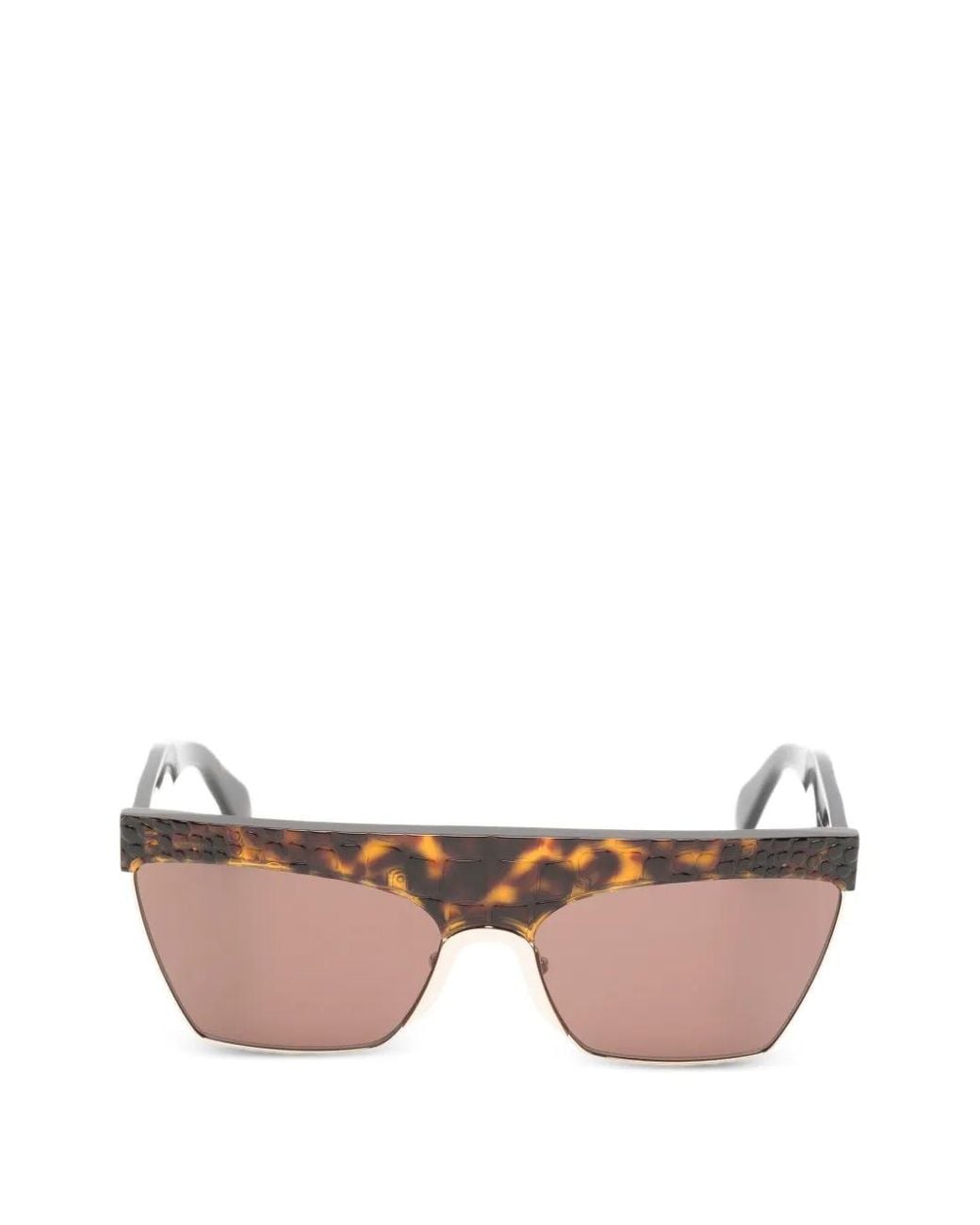 Alaïa Pink Croc-Effect Tortoiseshell-Shell Sunglasses