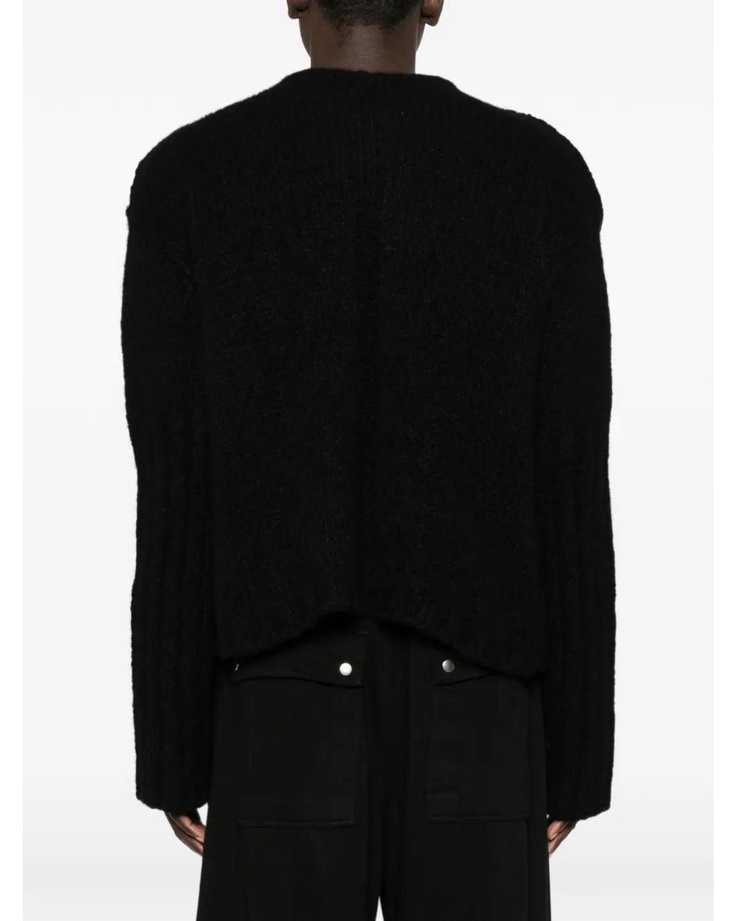 Rick Owens Black Crew-Neck Sweater for men