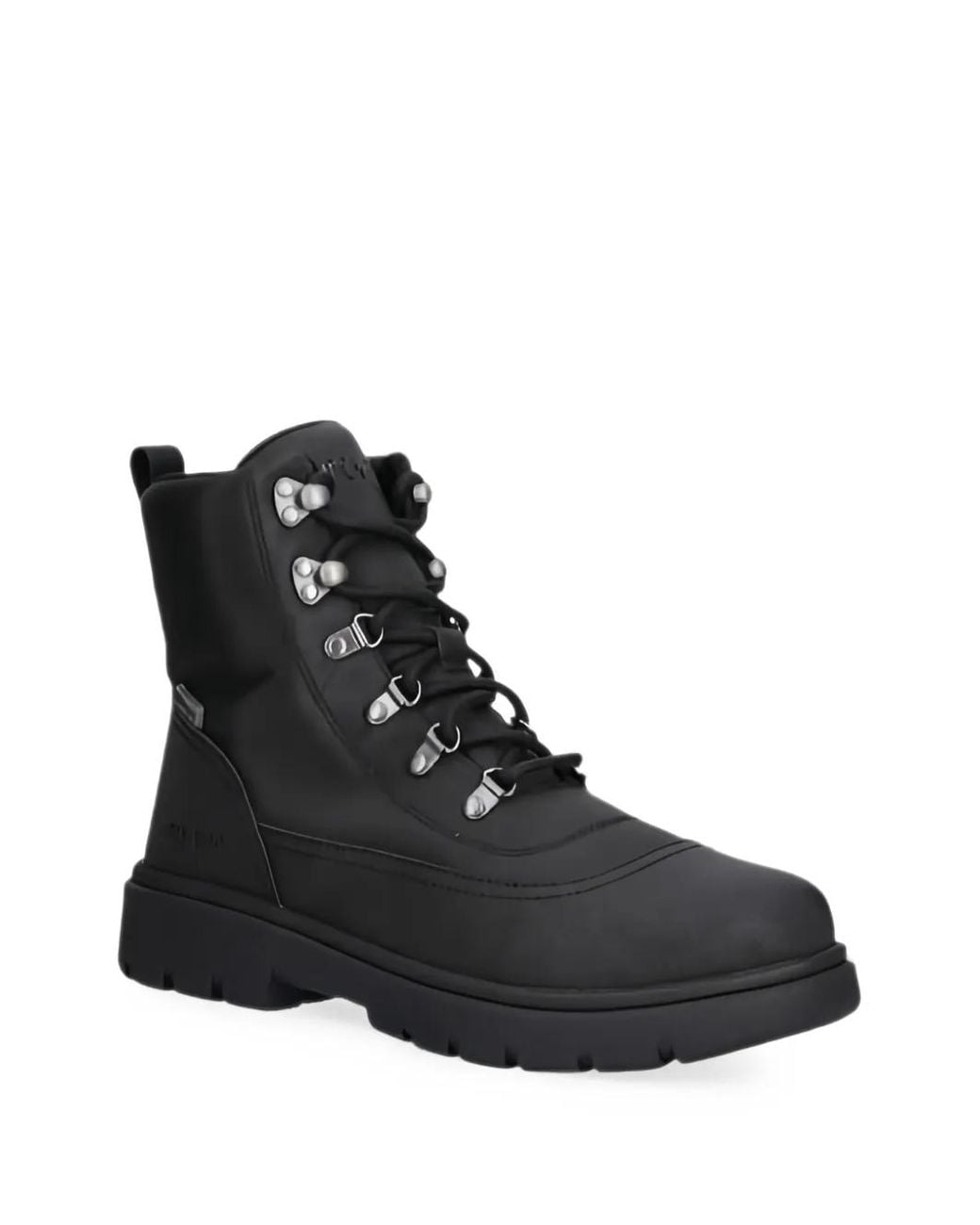 Moon Boot Black Combat Boots Nylon for men