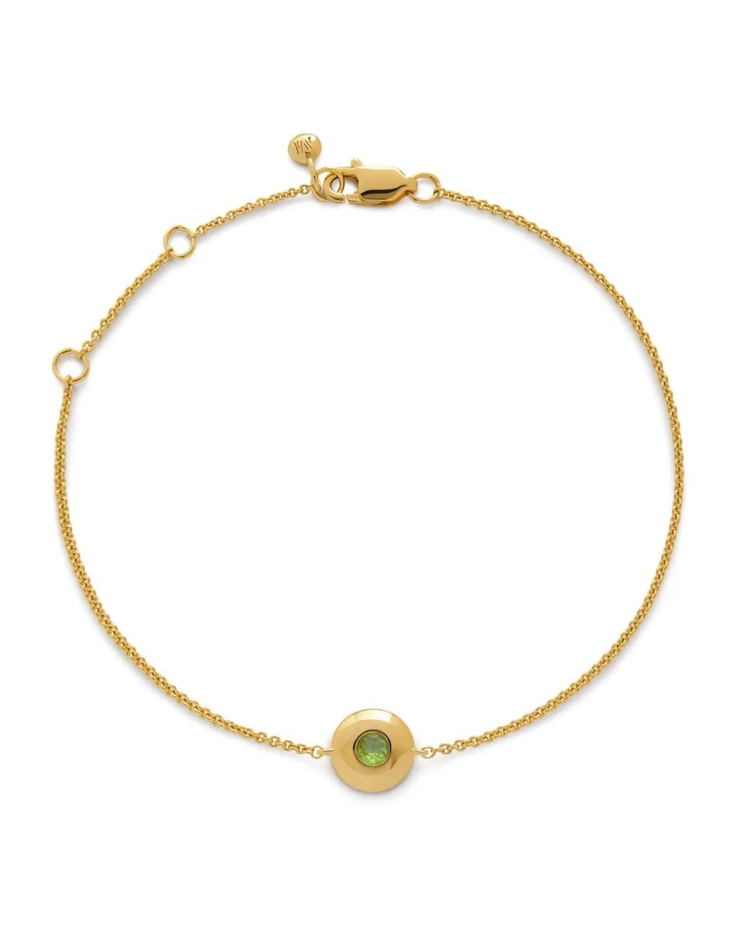 Monica Vinader Metallic 18Kt Vermeil August Birthstone Bracelet