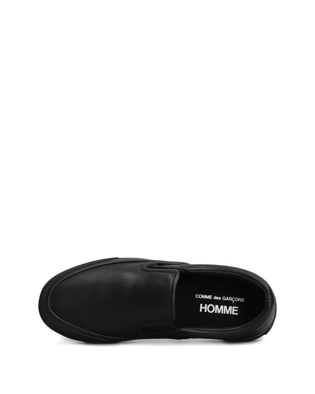 Comme des Garçons Black Baskets Steer Sans Lacets En Cuir for men