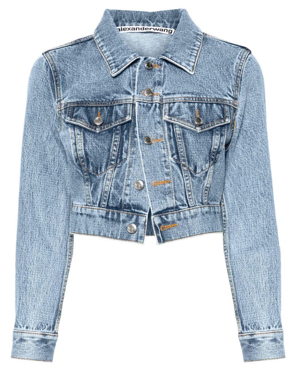 Alexander wang cropped denim sale jacket
