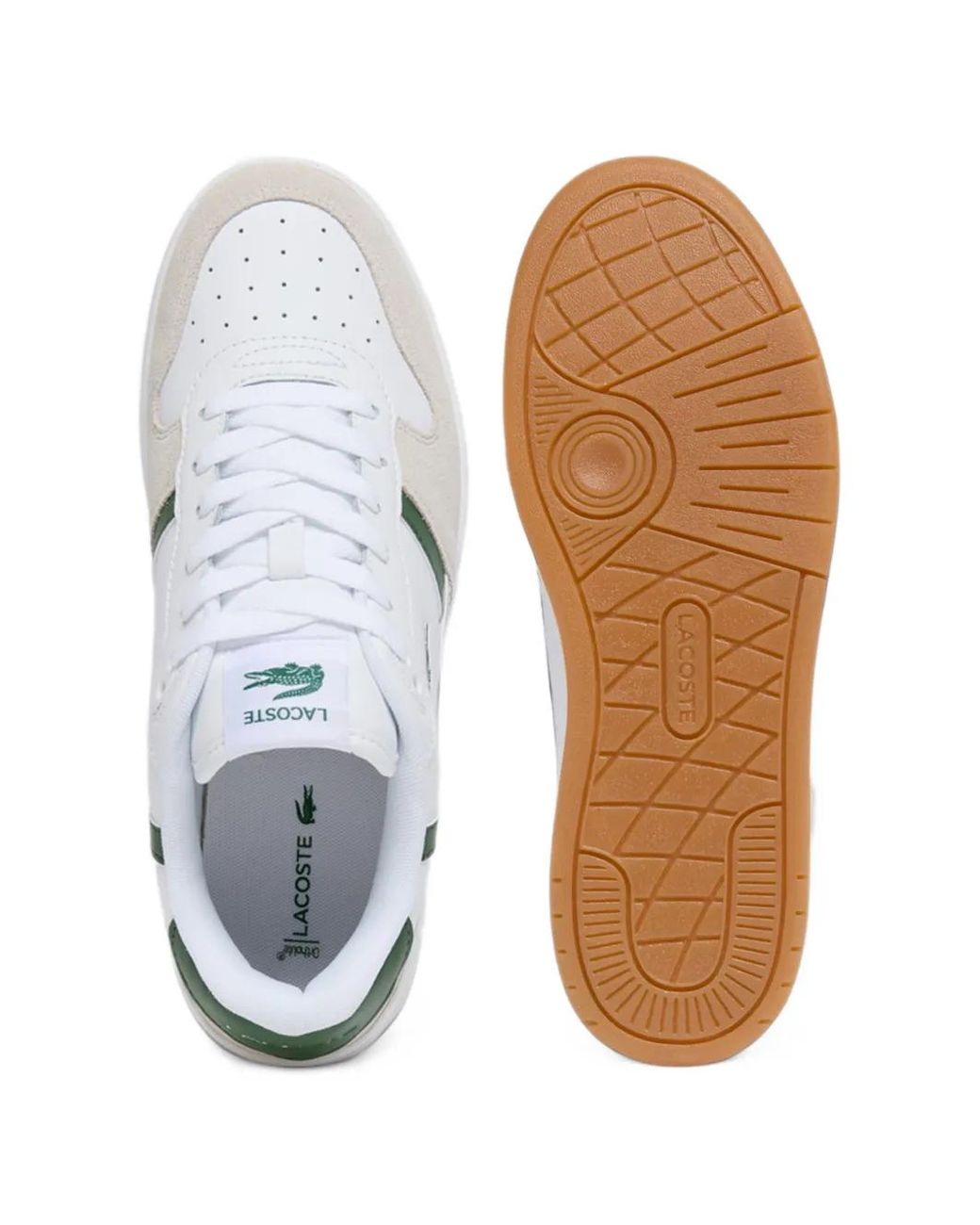 Lacoste White T-Clip Set Leather Sneakers for men