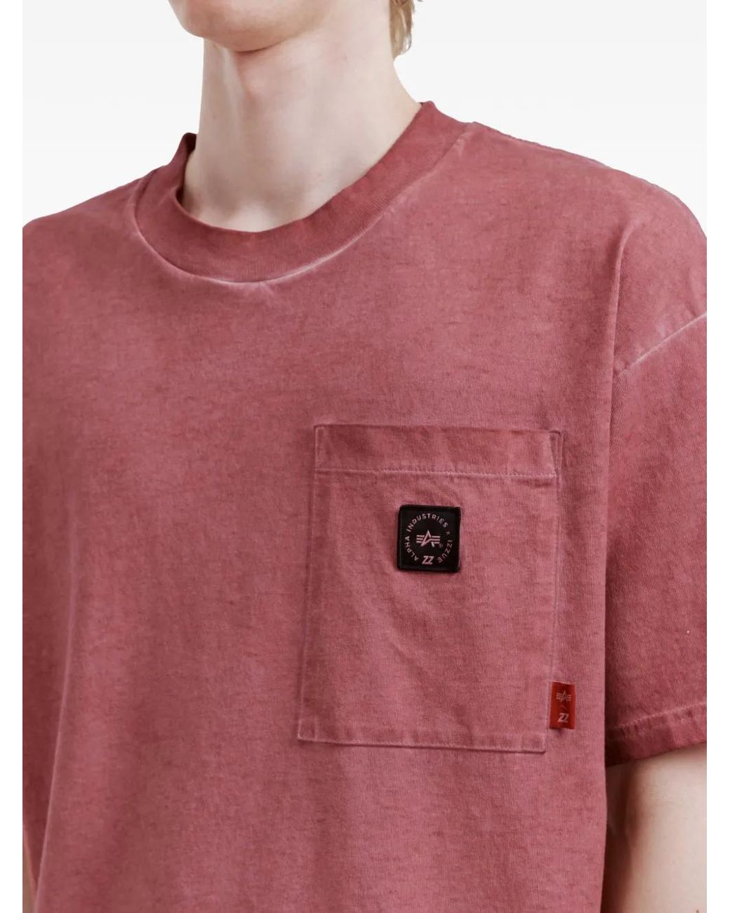 Izzue Pink X Alpha Industries Patch-Pocket T-Shirt for men