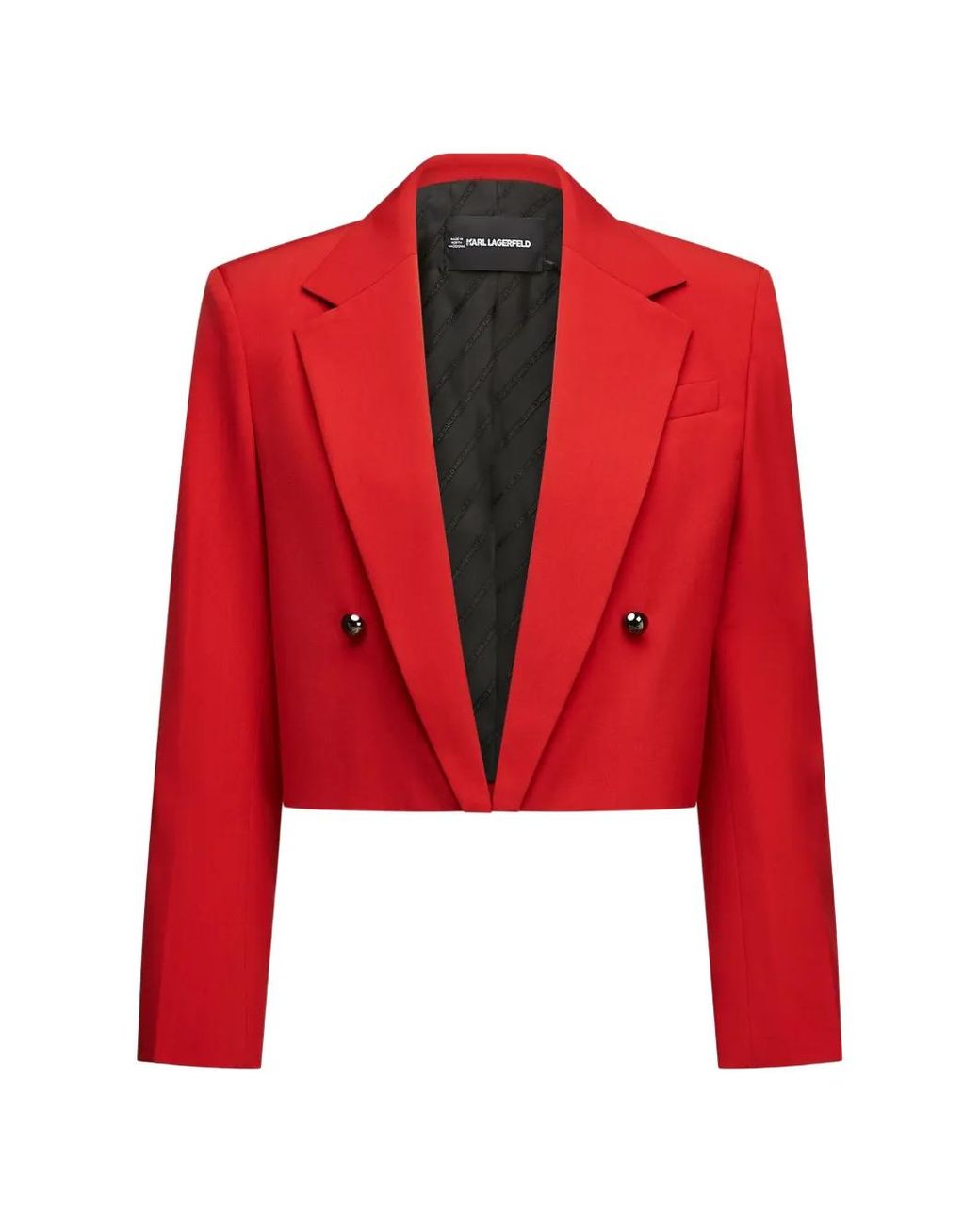 Karl Lagerfeld Red Long-Sleeves Blazer