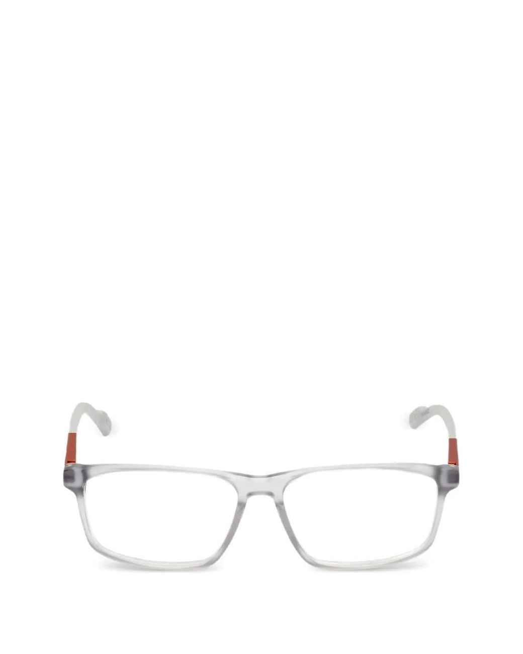 Adidas White Square-Frame Glasses