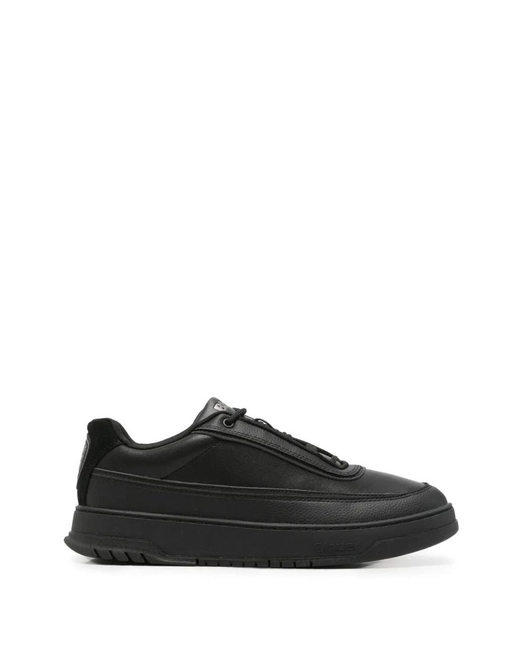 Blauer Black Logo-Patch Panelled Sneakers for men